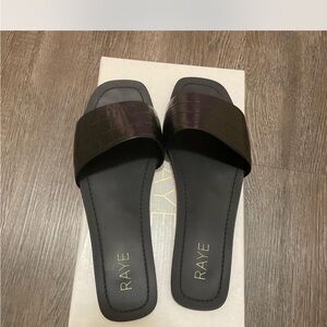 RAYE Black Houston Slide Sandals